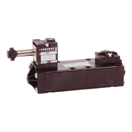 Pneumax 1012.52.3.9.- M3R 5/2 Techno Solenoid Spring Valve - pneumaticsystems