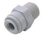 D24250648, Pneufit D Acetal push-in fitting, Adaptor, Straight, 3/8", 1/2" NPT