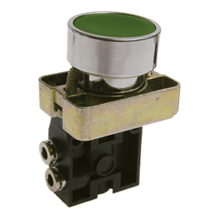 Pneumax 104.22.6.22/3.P.C - 2/2 Green Push Spring Button Valve Rear Normally Closed - pneumaticsystems