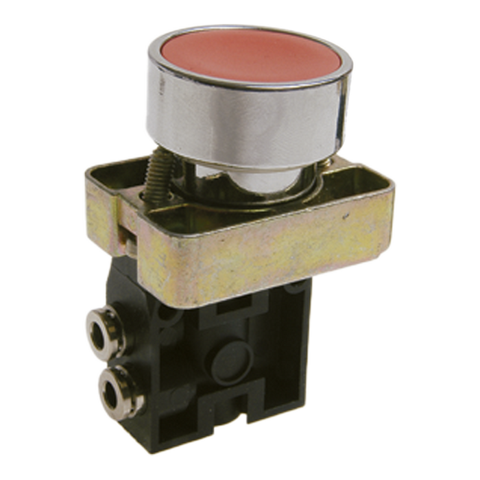 Pneumax 104.22.6.22/1.P.C - 2/2 Red Push Spring Button Valve Rear Normally Closed - pneumaticsystems