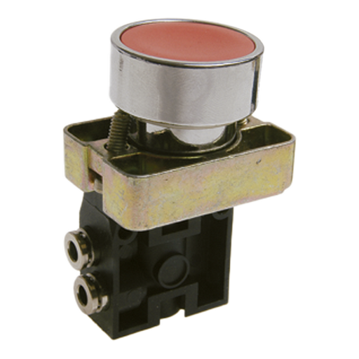 Pneumax 104.22.6.22/1.P.A - 2/2 Red Push Spring Button Valve Rear Normally Open - pneumaticsystems