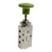 Pneumax 105.52.7.1/3 M5 - 5/2 30mm Palm Push Button Spring Green - pneumaticsystems