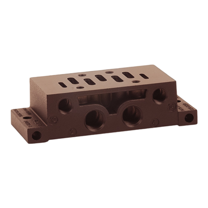 Pneumax 1102.14 - ISO 2 Single Use Base Shape A (Aligned Ports) - pneumaticsystems
