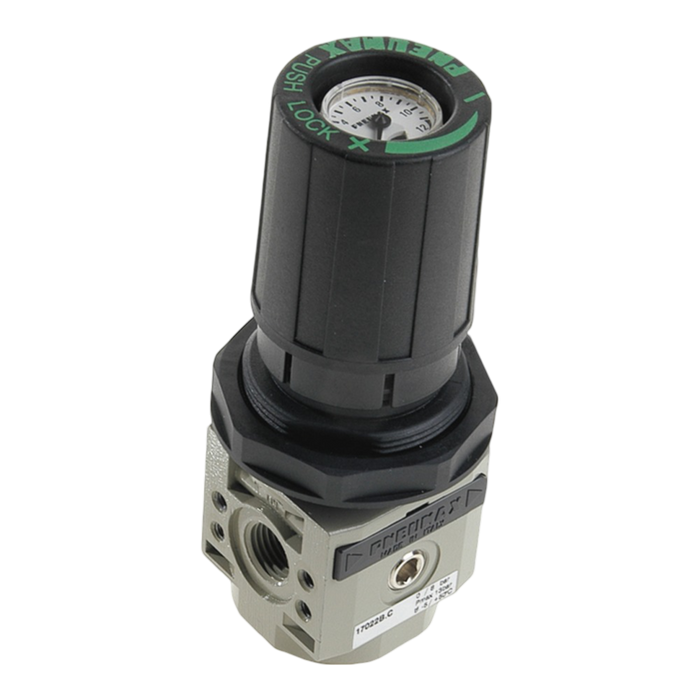 Pneumax 17022B.B Size 1 Modular Pressure Reg c/w Manometer 1/4 0-4 - pneumaticsystems