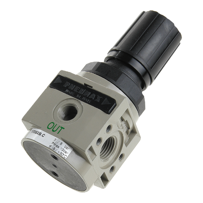 Pneumax 17102A.C.SM Size 1 Techno Modular Regulator 1/8 0-8 Bar I/R" - pneumaticsystems