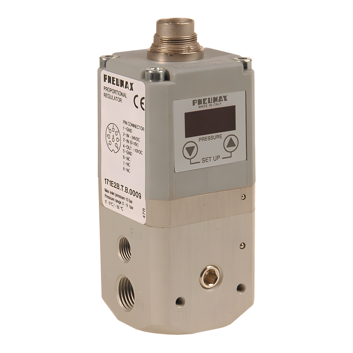 Pneumax 171E2N.T.M.0009.AE Size 1 Prop Reg 0 - 9 Bar 0-10V ECONOMIC M12 Conn DSE + EFB - pneumaticsystems