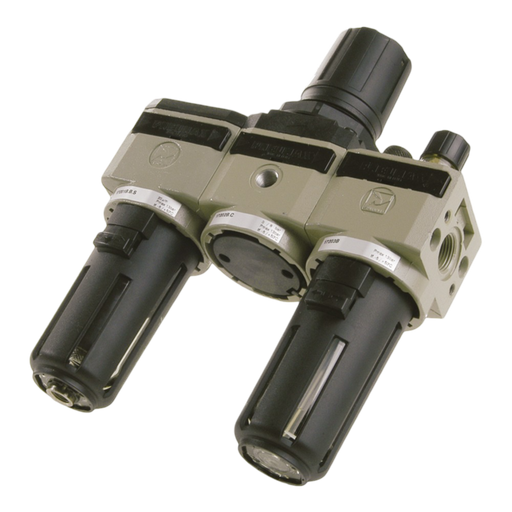 Pneumax 17207B.B.C Size 2 F+R+L 3/8 20¬µm 0-8 Bar" - pneumaticsystems