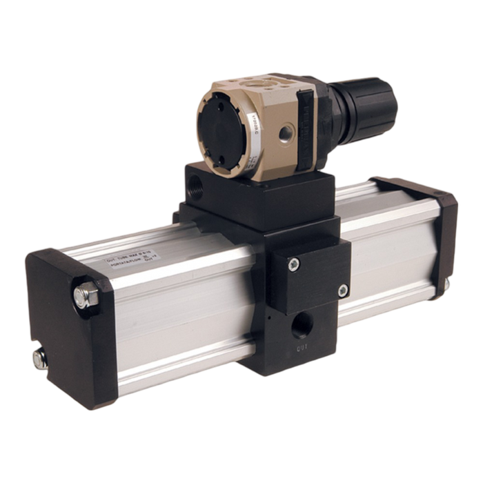 Pneumax 1763.80.N.3R ¬Ø63mm 3:1 Pressure Booster With Regulator - pneumaticsystems