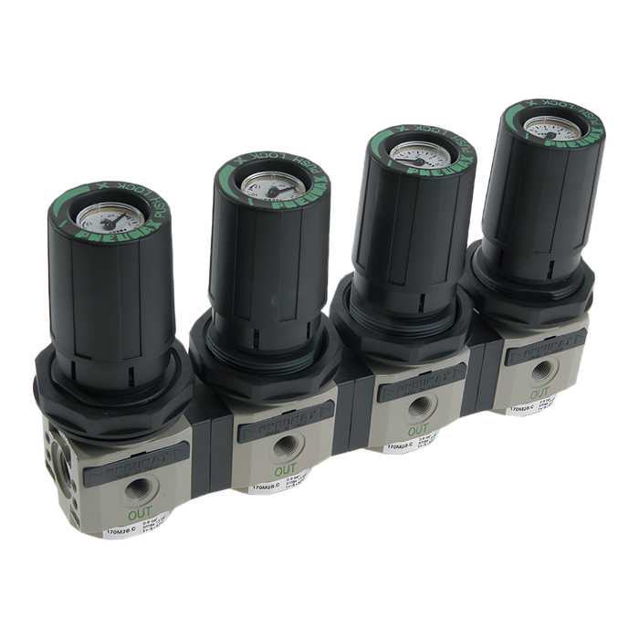 Pneumax 17BM2A.4.C.C.C.C 1/8 BSP 4 STATION REGULATOR - pneumaticsystems