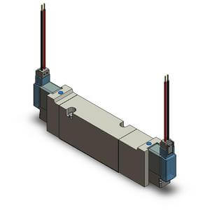 VQZ3251B-5LO1-Q, VQZ1000/2000/3000, VQZ**5*, 1000/2000/3000 Series, 5 Port Solenoid Valve, Base Mounted