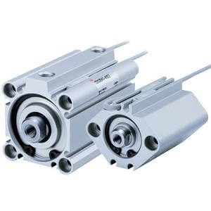 CDQ2B25-5DMZ, CQ2-Z, C(D)Q2, Compact Cylinder, Double Acting, Single Rod w/Auto Switch Mounting Groove