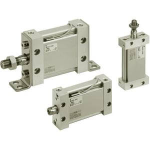 MDUB50TF-75DMZ, MU, M(D)U Plate Cylinder, Double Acting, Single Rod w/Auto Switch Mounting Groove