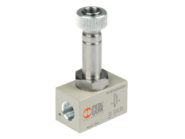 Metalwork - W4026004001 PIV.B 2/2 NO 1/4 2.4 Solenoid/Spring Pivoting Armature Valve - pneumaticsystems