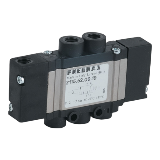 Pneumax 2115.52.00.35.12 10mm 5/2 Sol/Sol Valve 24Vdc Downward - pneumaticsystems