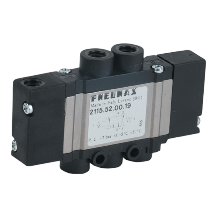 Pneumax 2115.52.00.35.12 10mm 5/2 Sol/Sol Valve 24Vdc Downward - pneumaticsystems