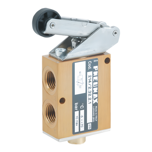 Pneumax 214/2.32.2.1/2 3/2 Roller Lever Valve - pneumaticsystems