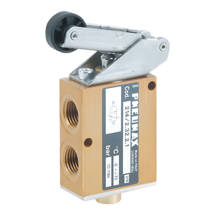 Pneumax 214/2.32.2.1/1 3/2 Roller Lever Valve - pneumaticsystems