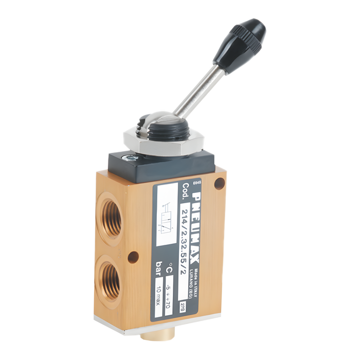 Pneumax 214/2.32.55/3 3/2 Toggle Lever Valve - pneumaticsystems