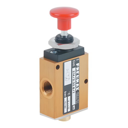 Pneumax 214/2.32.8.1/1 3/2 Pushbutton Valve - pneumaticsystems