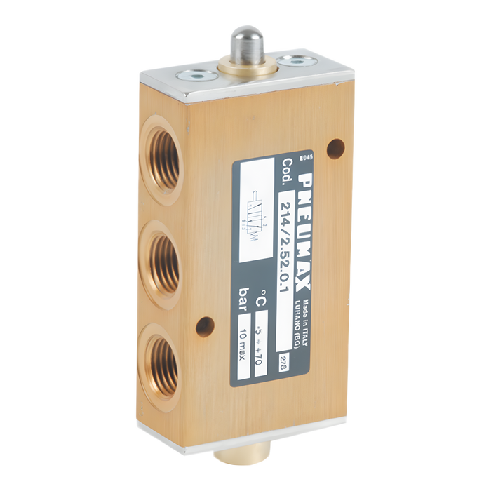 Pneumax 214/2.52.0.1 5/2 Plunger Valve - pneumaticsystems