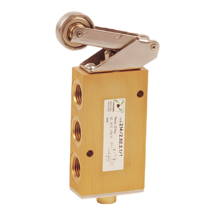 Pneumax 214/2.52.2.1/2 5/2 Roller Lever Valve - pneumaticsystems
