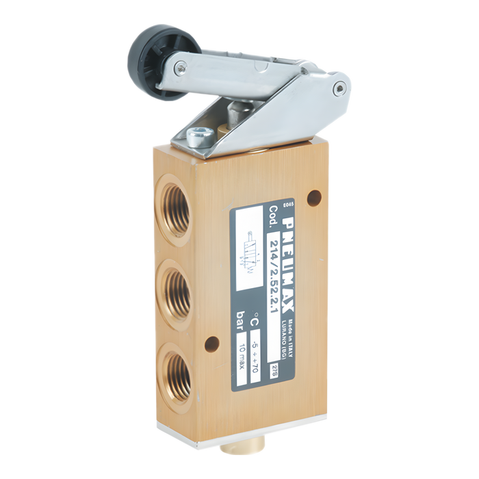 Pneumax 214/2.52.2.1 5/2 Roller Lever Valve - pneumaticsystems