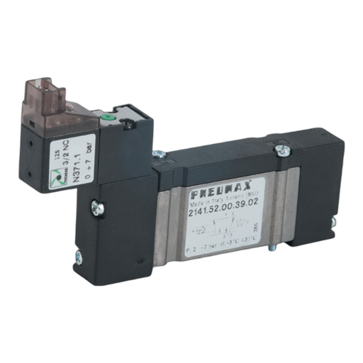 Pneumax 2141.52.00.39.92 10mm BASE 5/2 Sol/Spring 24Vdc Downwards - pneumaticsystems