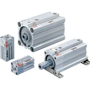 CDLQB40TF-75D-F, CLQ, C(D)LQ, Compact Cylinder, Double Acting, Single Rod, With Lock