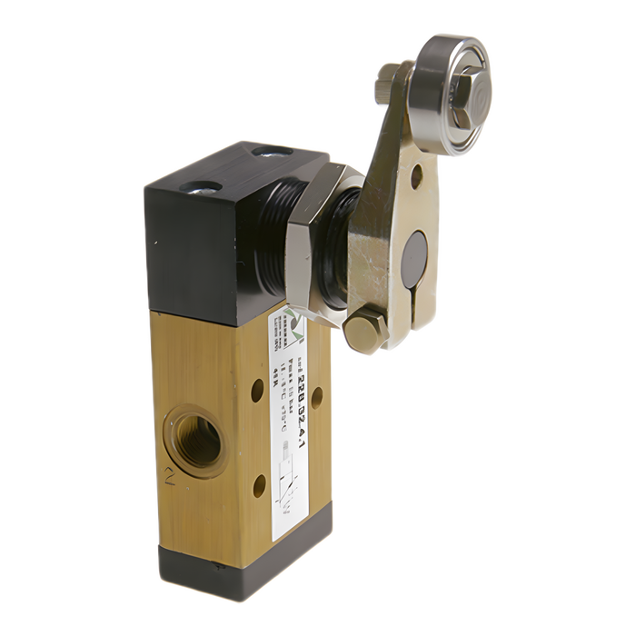 Pneumax 228.32.4.1L G1/8 3/2 Lateral Roller (Adjustable Long) Lever (BI-DI) - pneumaticsystems