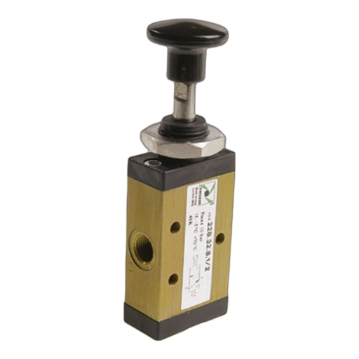 Pneumax 228.32.8.11/4 G1/8 3/2 Push/Pull Pilot Return Valve Yellow - pneumaticsystems
