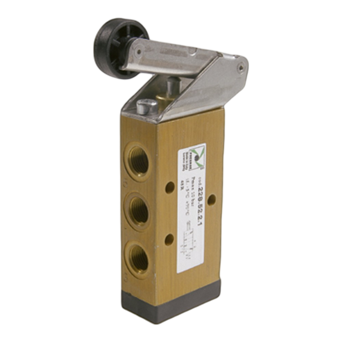 Pneumax 238.52.2.1/2 G1/8 52 valve metal roller, lever spring, poly seals - pneumaticsystems