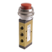 Pneumax 228.52.7.11/2 G1/8 5/2 30mm Palm Push Button Pilot Return Black - pneumaticsystems