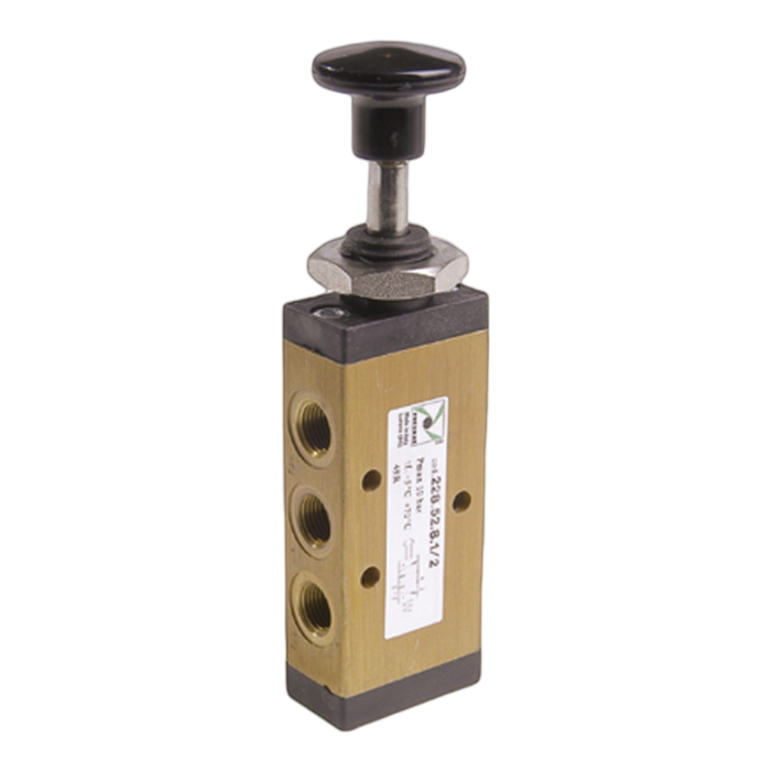 Pneumax 238.52.8.11/2 1/8BSP PILOT-RET VALVE BLACK Poly Seals - pneumaticsystems