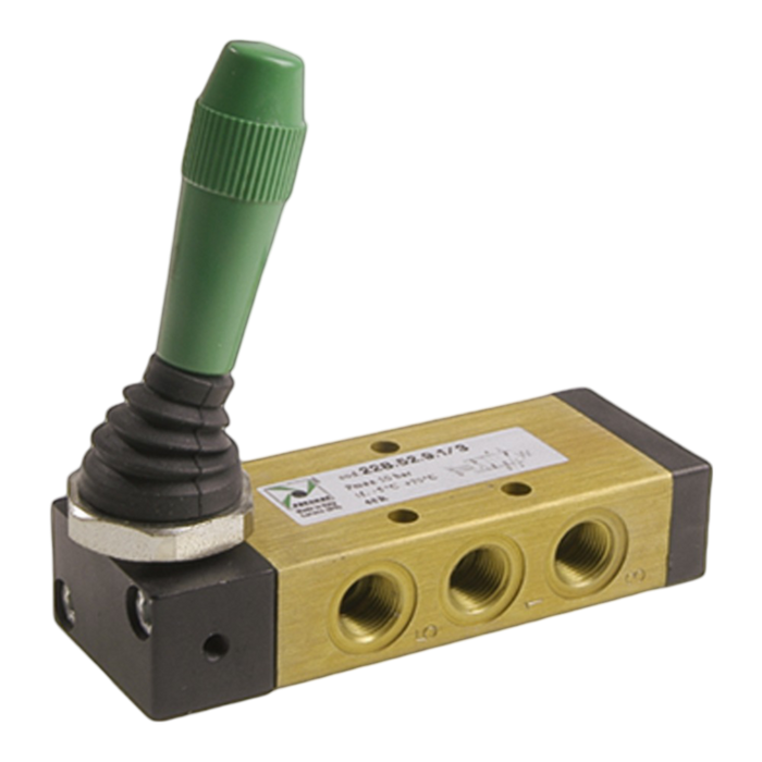 Pneumax 238.52.9.1/2 G1/8 5/2 Lever Lateral Black-Spring c/w polyurethane seals - pneumaticsystems
