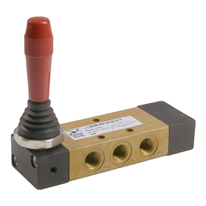 Pneumax 238.53.31.9.1/2 1/8 C.C. LEVER LAT. BLACK -Poly Seals - pneumaticsystems
