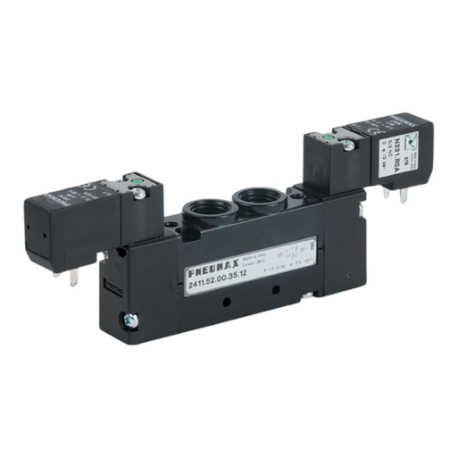 Pneumax 2411.52.00.35.08 G1/4 18mm Solenoid/Solenoid 24Vdc 1 Watt - pneumaticsystems