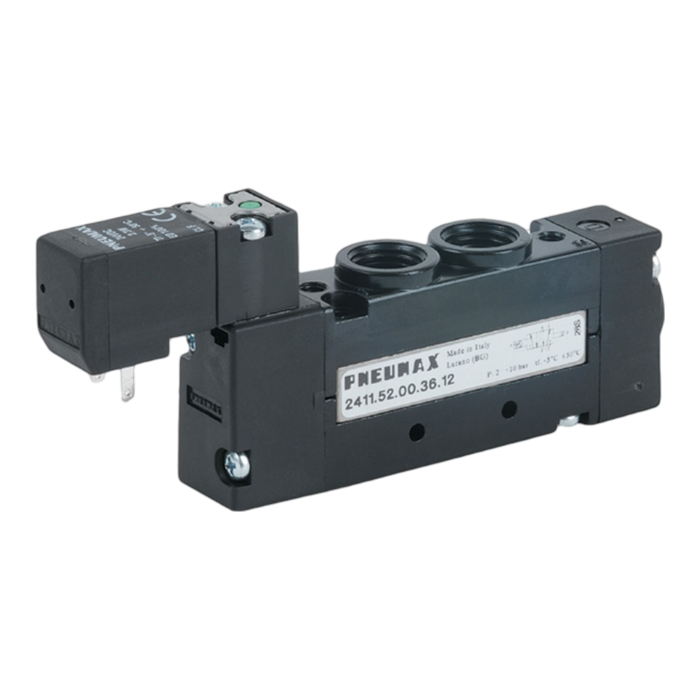 Pneumax 2411.52.00.38.02 EL.DISTR.5/2 LINE 1/4M.SOL-" - pneumaticsystems