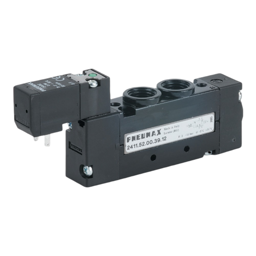 Pneumax 2415.53.31.24.05 G1/8 18mm 5/3 Closed Centres Sol/Sol 24Vac Ext Pilot - pneumaticsystems