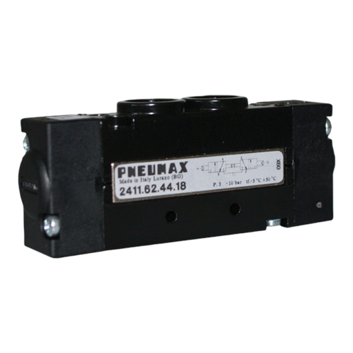 Pneumax 2411.62.45.35.07 G1/4 18mm 2x3/2 NO/NC Solenoid/Solenoid Valve 230VAC - pneumaticsystems