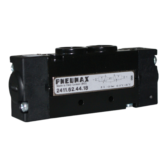Pneumax 2411.62.45.35.07 G1/4 18mm 2x3/2 NO/NC Solenoid/Solenoid Valve 230VAC - pneumaticsystems