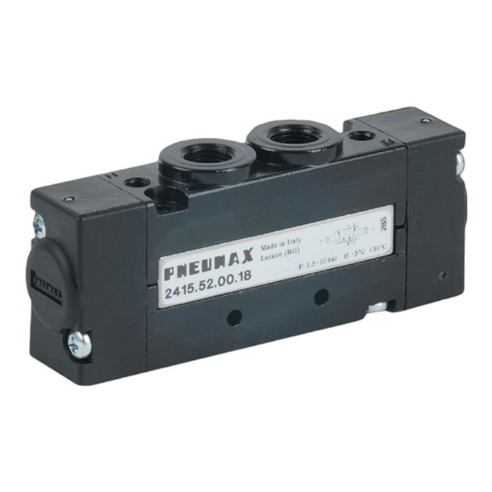 Pneumax 2415.52.00.35.12 G1/8 18mm Solenoid/Solenoid 24Vdc Downward - pneumaticsystems
