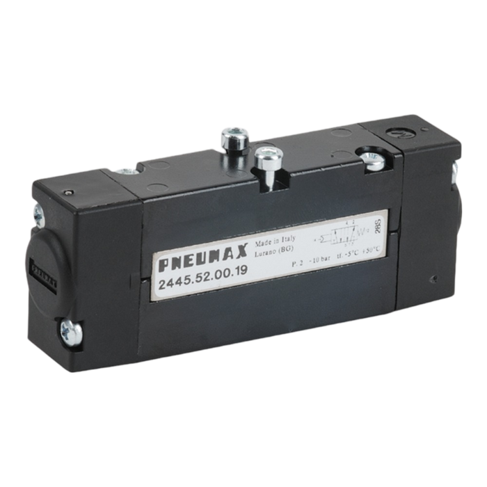 Pneumax 2445.52.00.39.07 18mm VDMA 5/2 Solenoid/Spring 220Vac - pneumaticsystems