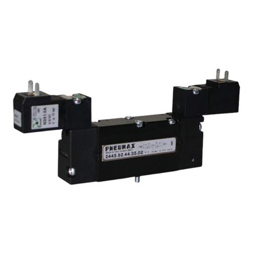 Pneumax 2445.62.44.35.19 18mm VDMA 2x3/2 N/C Sol/Sol 24Vdc Earth Downward - pneumaticsystems