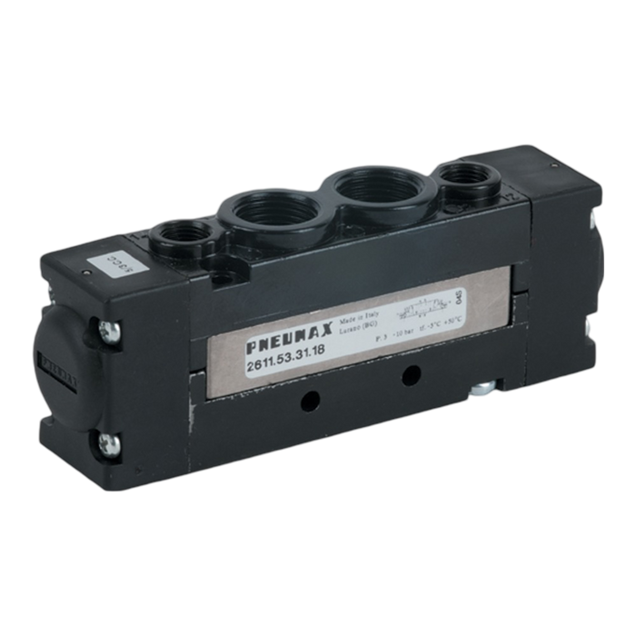Pneumax 2611.53.31.18 G3/8 26mm 5/3 Closed Centres Pilot/Pilot - pneumaticsystems