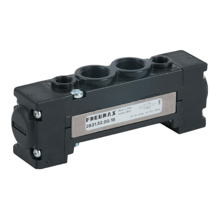 Pneumax 2631.52.00.18 G3/8 26mm FLAT 5/2 Pilot/Pilot - pneumaticsystems