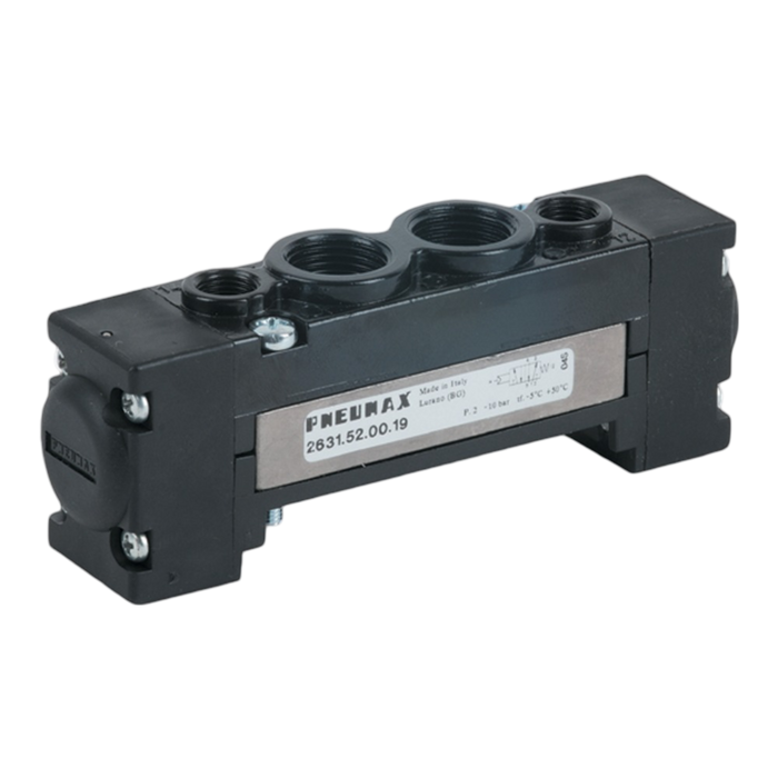 Pneumax 2631.52.00.19 G3/8 26mm FLAT 5/2 Pilot/Spring - pneumaticsystems