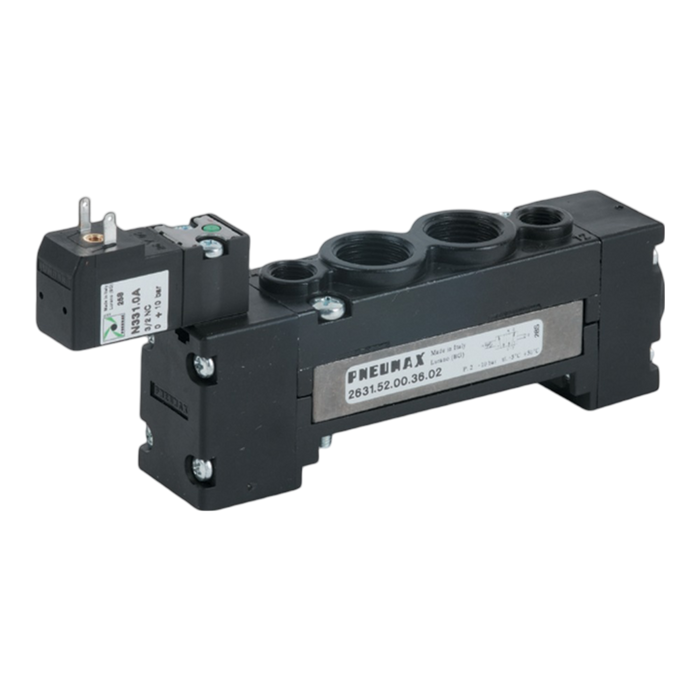 Pneumax 2645.52.00.39.02 26mm VDMA 5/2 Sol/Spring 24Vdc - pneumaticsystems