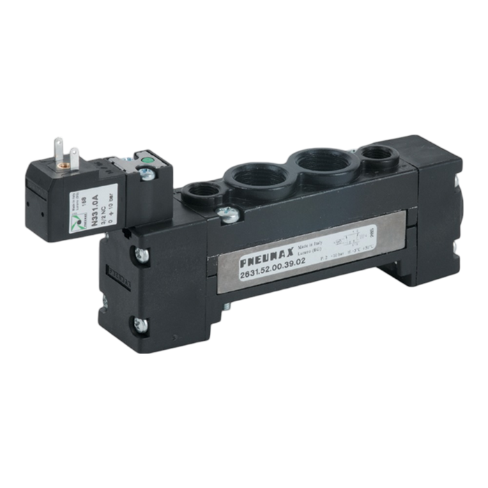 Pneumax 2418.52.00.39.02 ¬Ø8mm 18mm 5/2 Sol/Spring Valve 24Vdc - pneumaticsystems