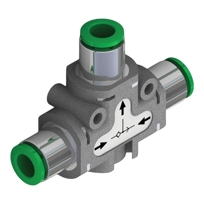 Pneumax 551.141.D4.D6.D6 Shuttle 'OR' Valve 4mm-6mm-6mm - pneumaticsystems