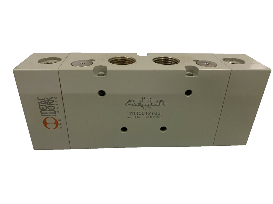 Metalwork - 7063010210 Mach 18 Valve 5/3 Closed Center Pilot-Pilot Pneumatic Valve - pneumaticsystems
